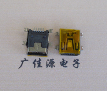 杭州MINI USB 5P 接口 母座 全贴带麦拉 高9.6带0.9柱子