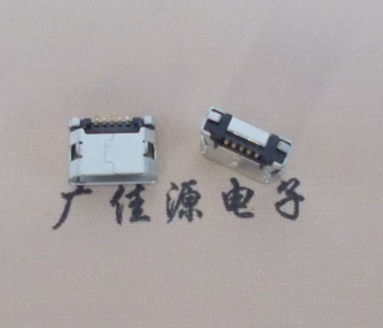 杭州MICRO USB接口 90度卧式母座 插板有柱直边