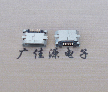杭州Micro USB平口全贴板 鱼叉脚5.0长带定位柱加焊盘