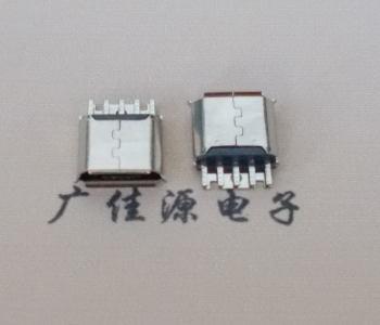 杭州Micro USB母座 防水接口焊线夹板式悬空翻边
