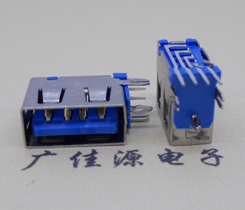 杭州USB 测插2.0母座 短体10.0MM 接口 蓝色胶芯