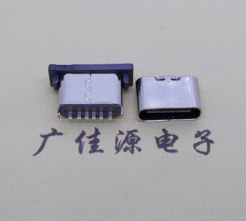 杭州直立插type-c6p母座H=5.0短体usb连接器
