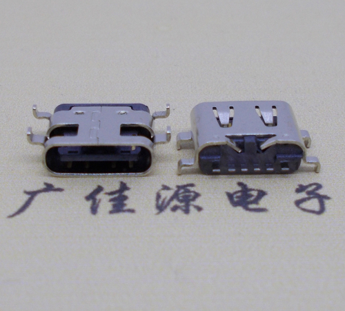 杭州USBType-C6P母座卧式接口沉板0.8mm