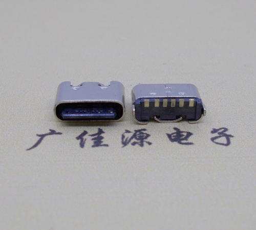 杭州Type-C6p母座接口短体立贴5.0mm