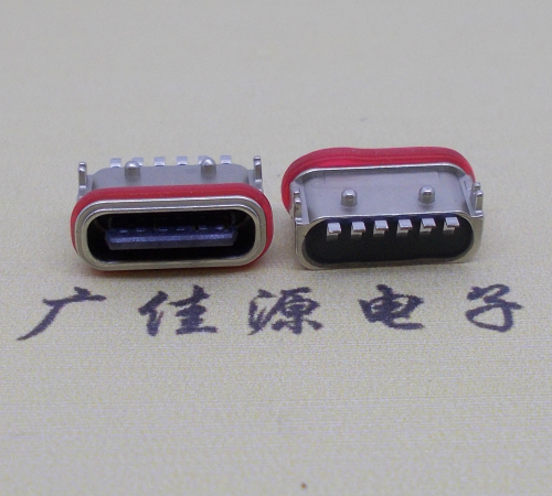 杭州防水Type-C6p母座卧式贴片连接器