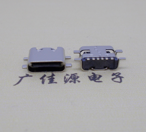 杭州Type-C6P母座四脚全贴无弹片连接器