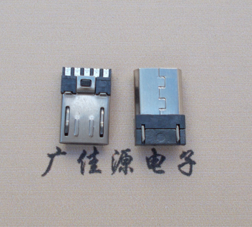 杭州Micro USB 公头焊线短体10.5mm胶芯3.0前五后五