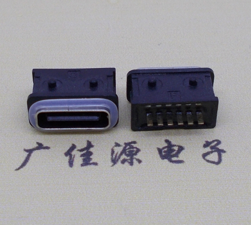 杭州防水type-c6p母座立式直插带定位住连接器