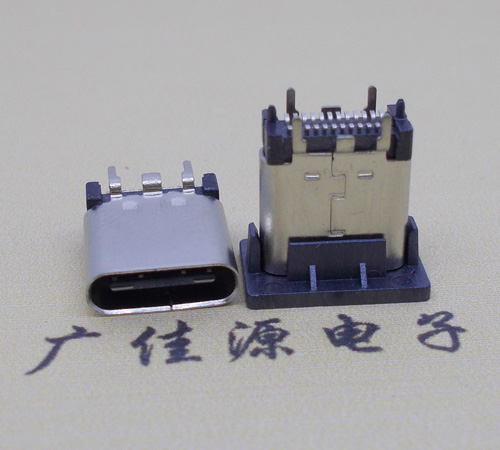 杭州立式type-c24p短体母座长10.5mm 直立式type-c母座