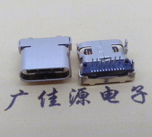 杭州板上型type-c24p接口type-c母座前插后贴