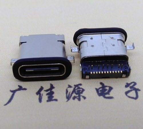 杭州 卧式type-c16p母座前插后贴 type-c接口 type-c连接器