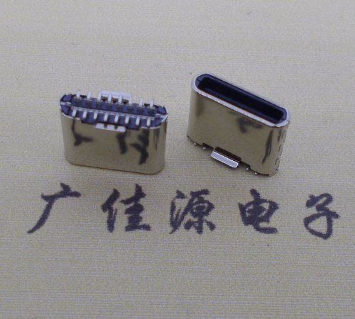 杭州立贴type-c16p公头长7.2mm  直立式贴板type-c公头连接器