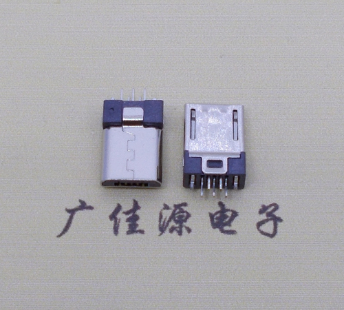 杭州micro 5p短体公头夹板0.8无地脚
