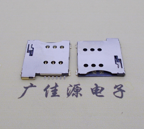 杭州手机自弹卡座 MICRO SIM 1.35H 6P PUSH卡座连接器